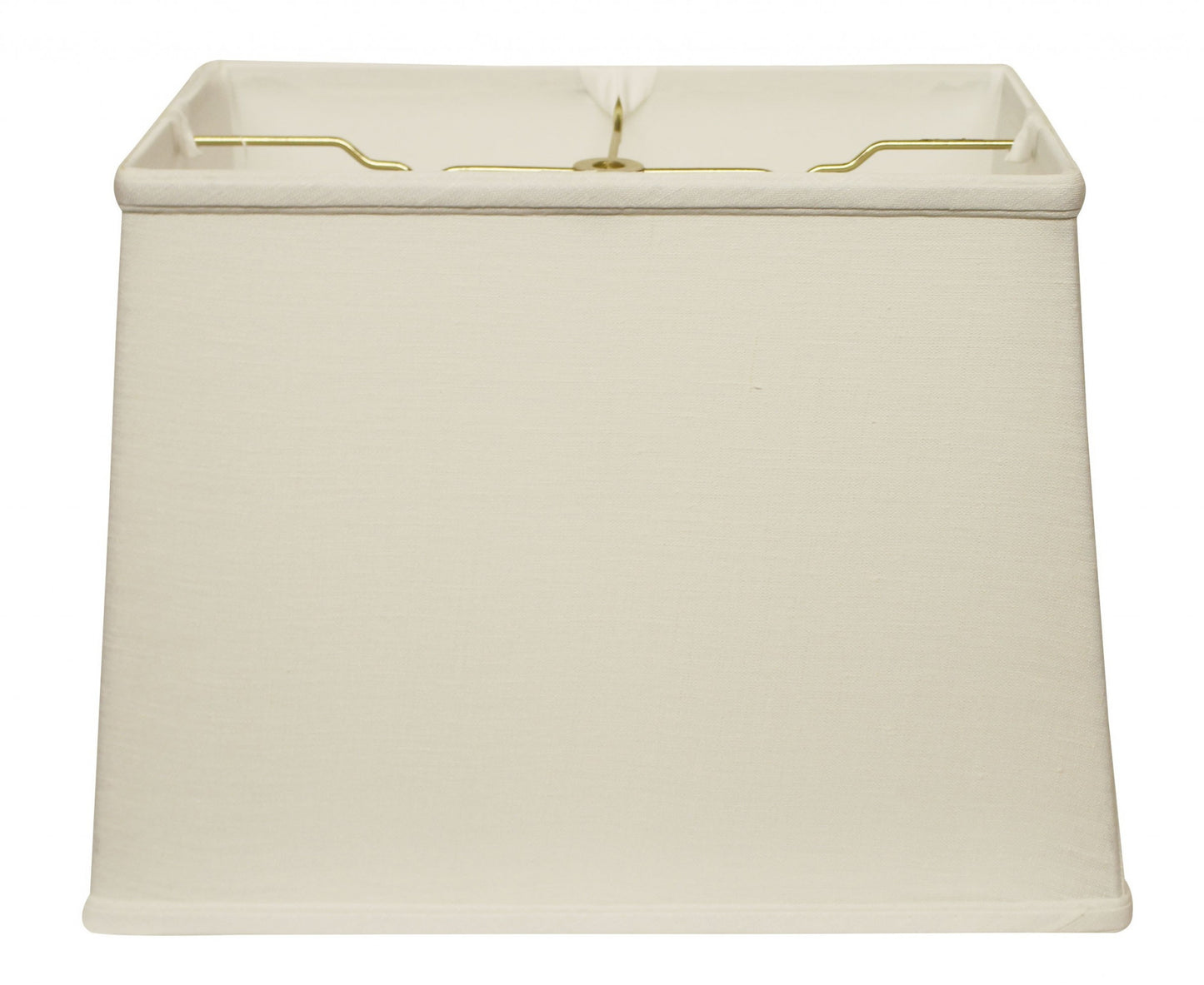 16" White Throwback Rectangle Linen Lampshade