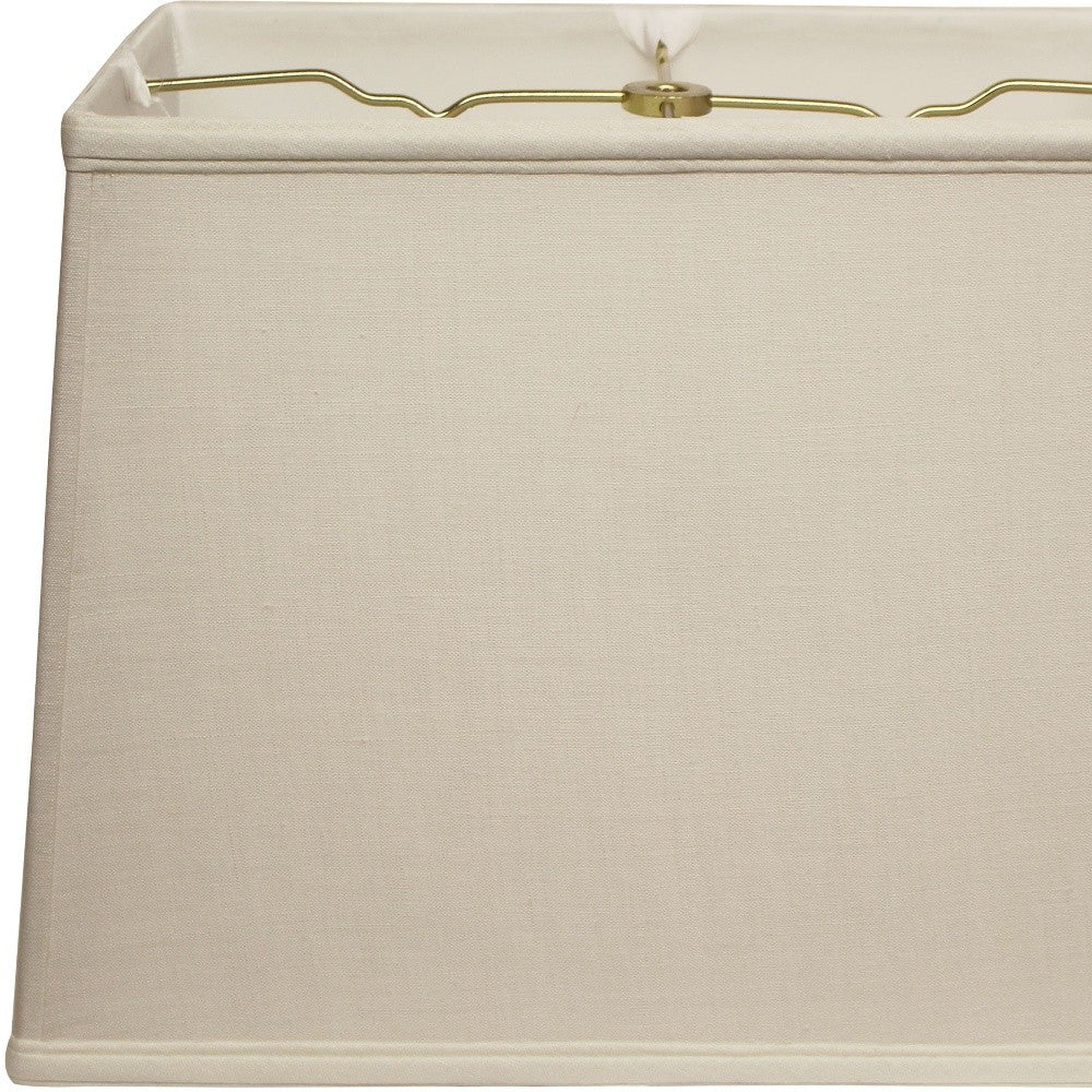 14" Off White Throwback Rectangle Linen Lampshade