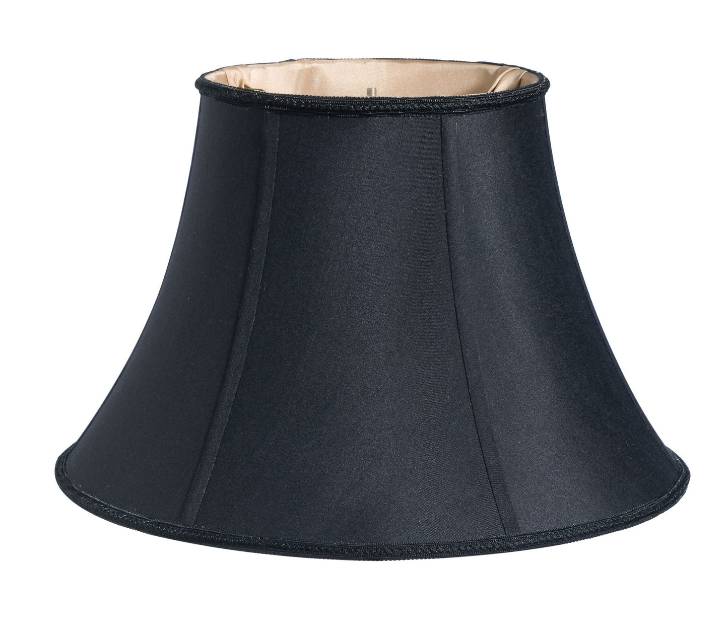 14" Black Slanted Bell Paperback Shantung Lampshade