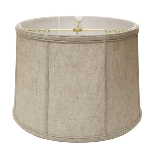 17" Cream Throwback Drum Linen Lampshade