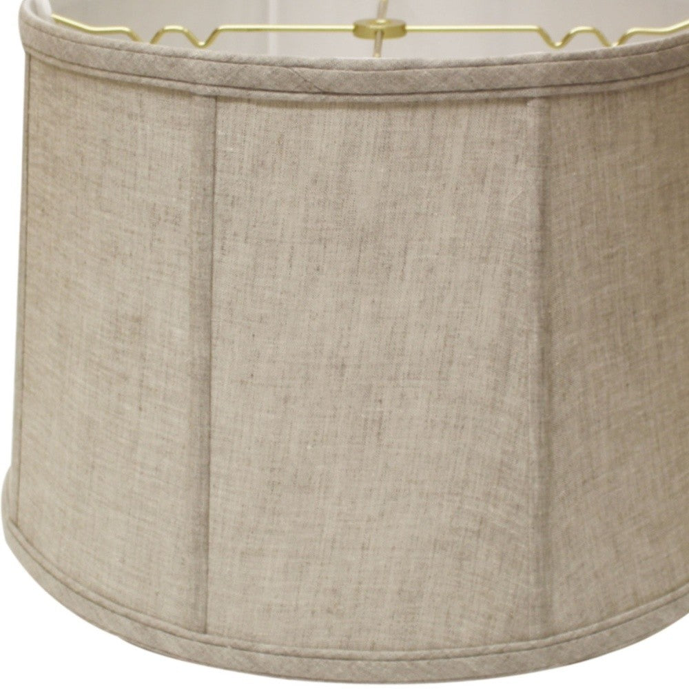 17" Cream Throwback Drum Linen Lampshade