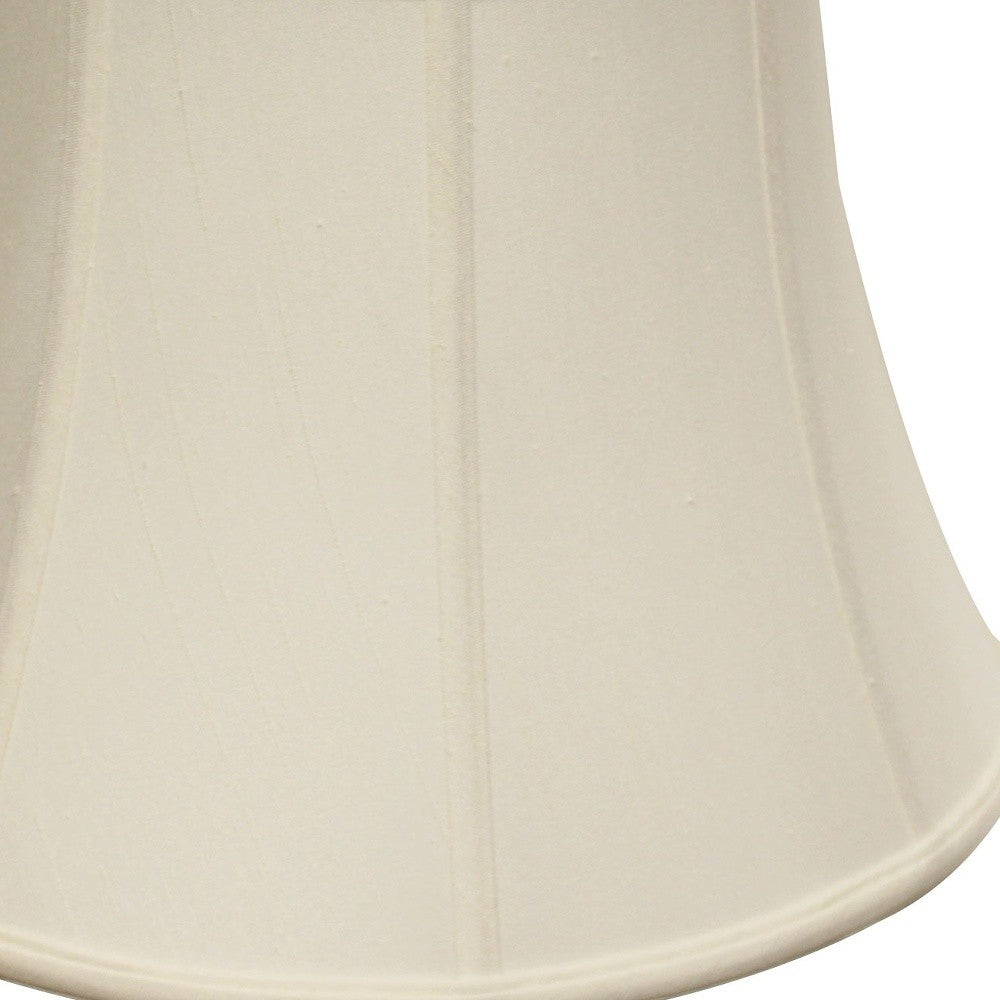 18" White Altered Bell Monay Shantung Lampshade