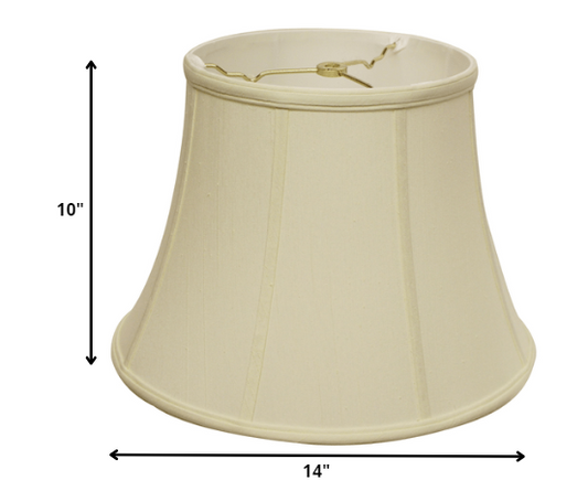 14" Ivory Altered Bell Monay Shantung Lampshade