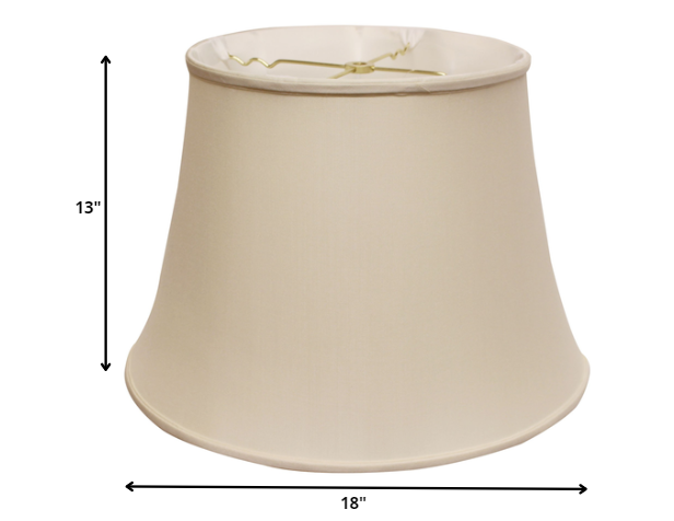 18" Biege Sloped Euro Bell Pongee Shantung Lampshade