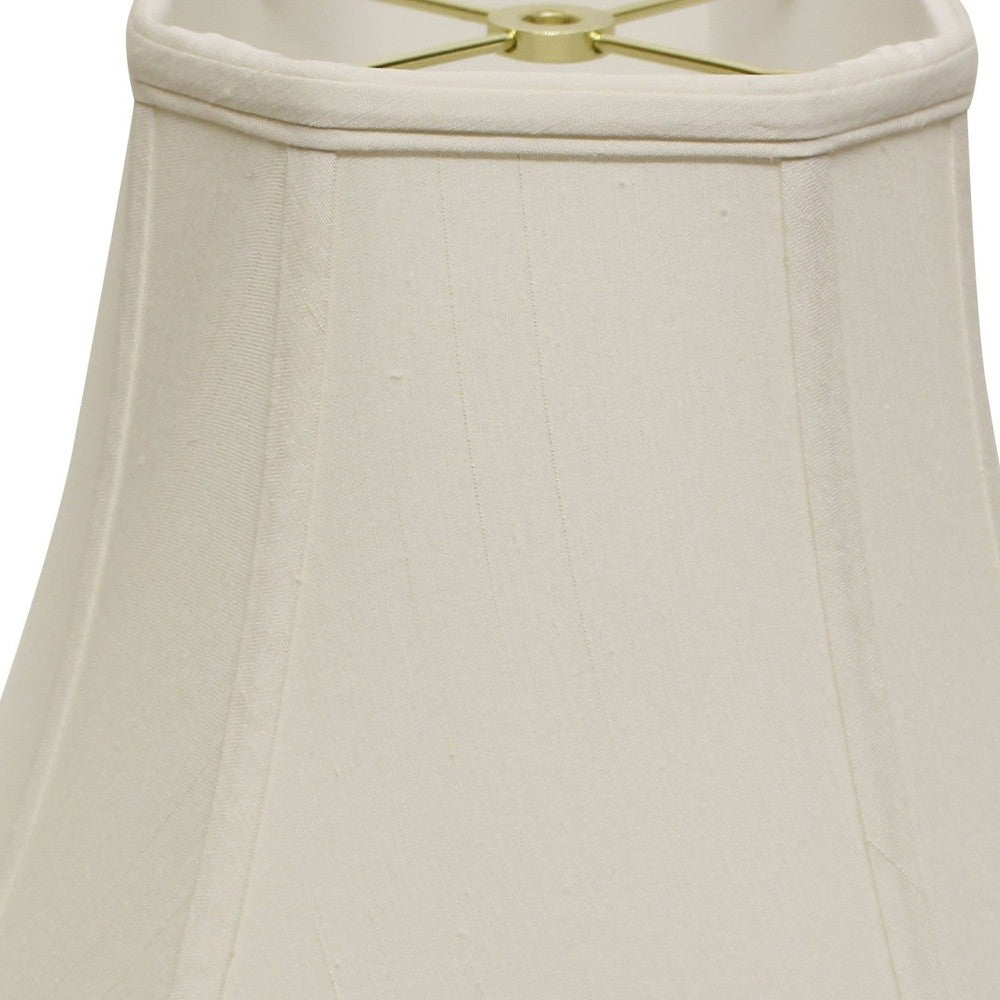 15" White Slanted Square Bell Monay Shantung Lampshade