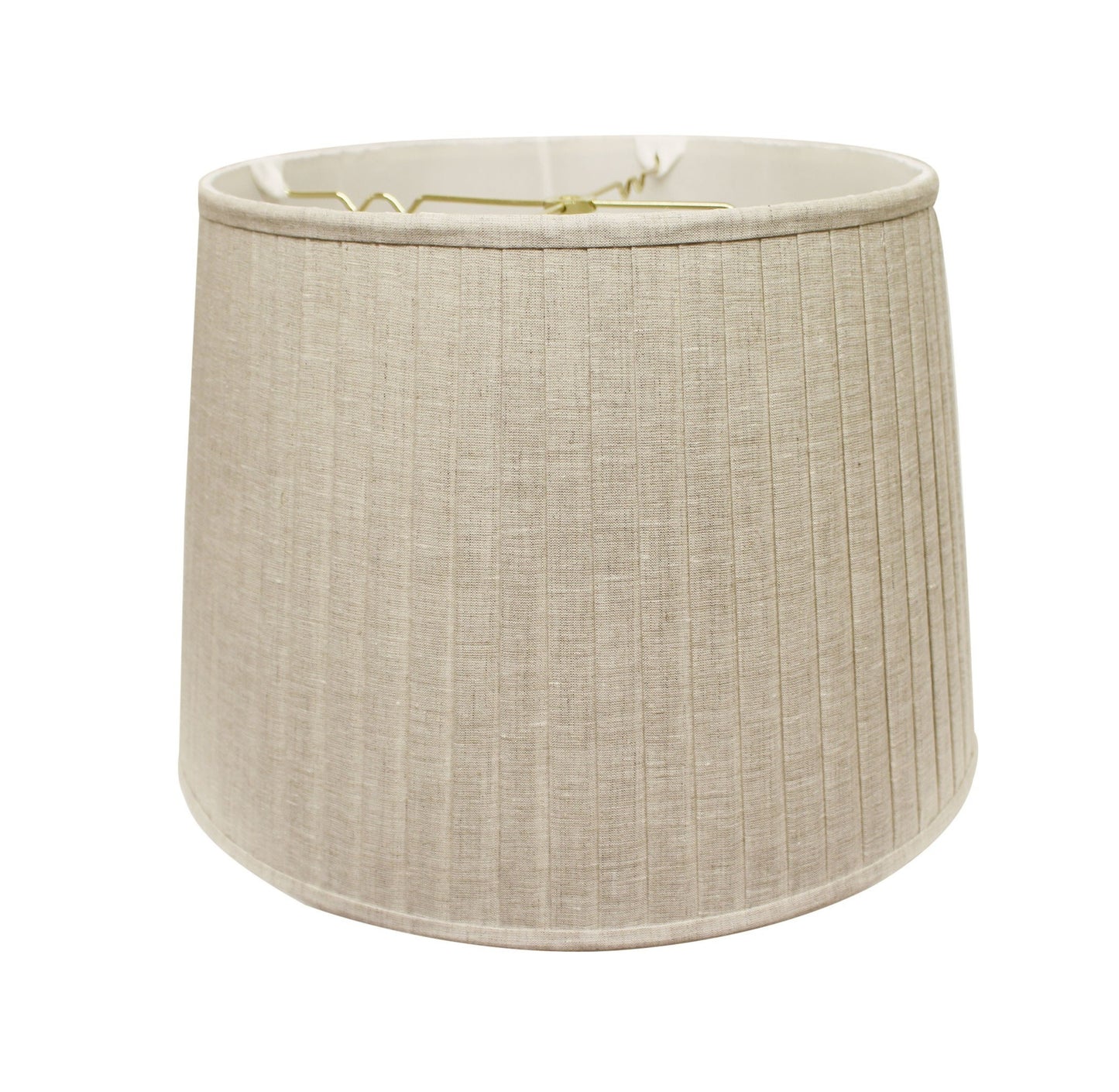 20" Cream Paperback Linen Lampshade with Side Pleats