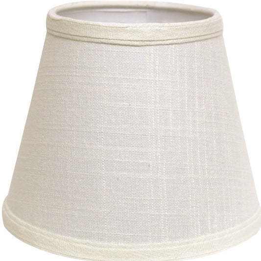 12" White Empire Hardback Slanted Linen Lampshade WF