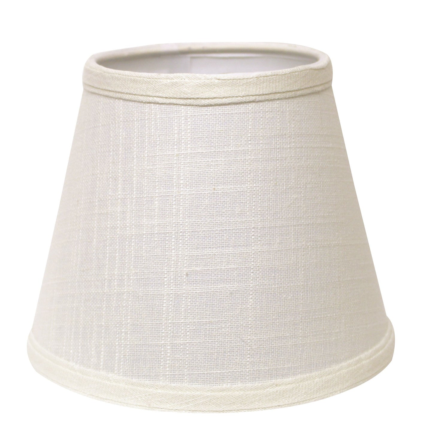 12" White Empire Hardback Slanted Linen Lampshade WF