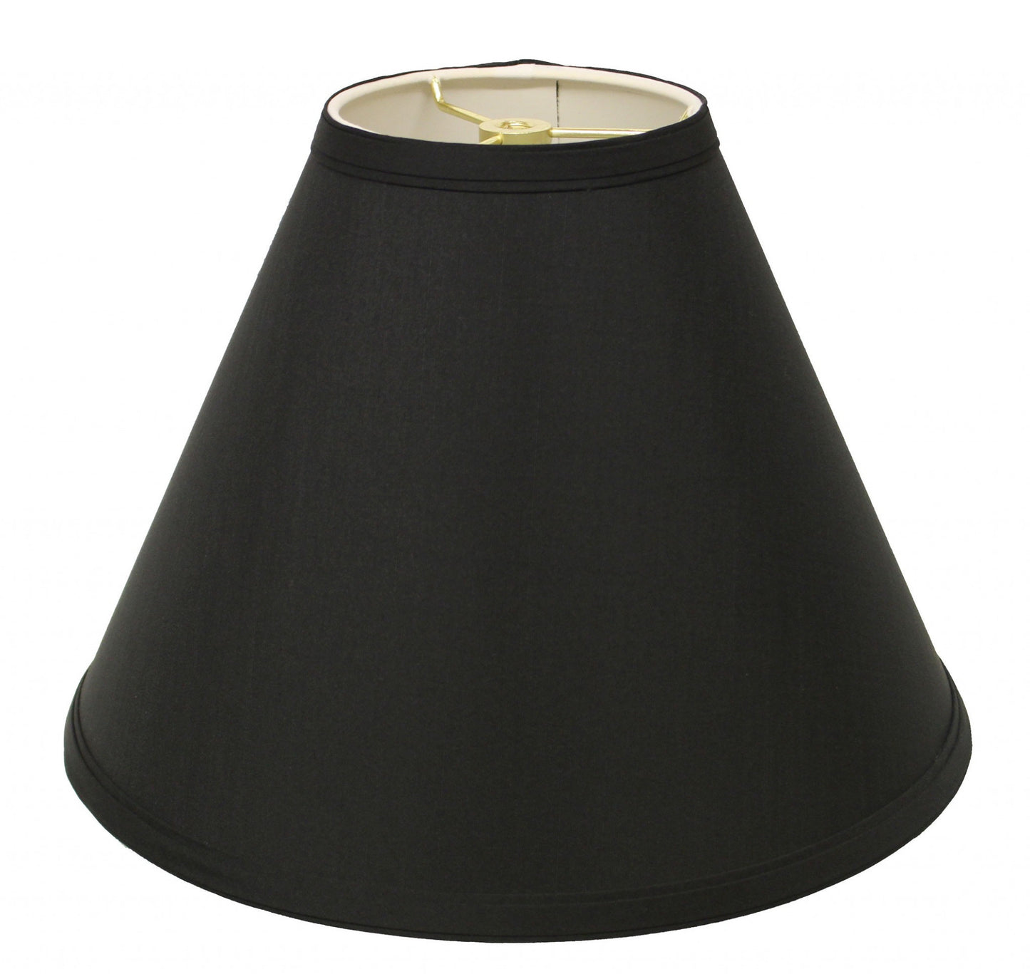 15" Jet Black Deep Cone Slanted No Shantung Lampshade