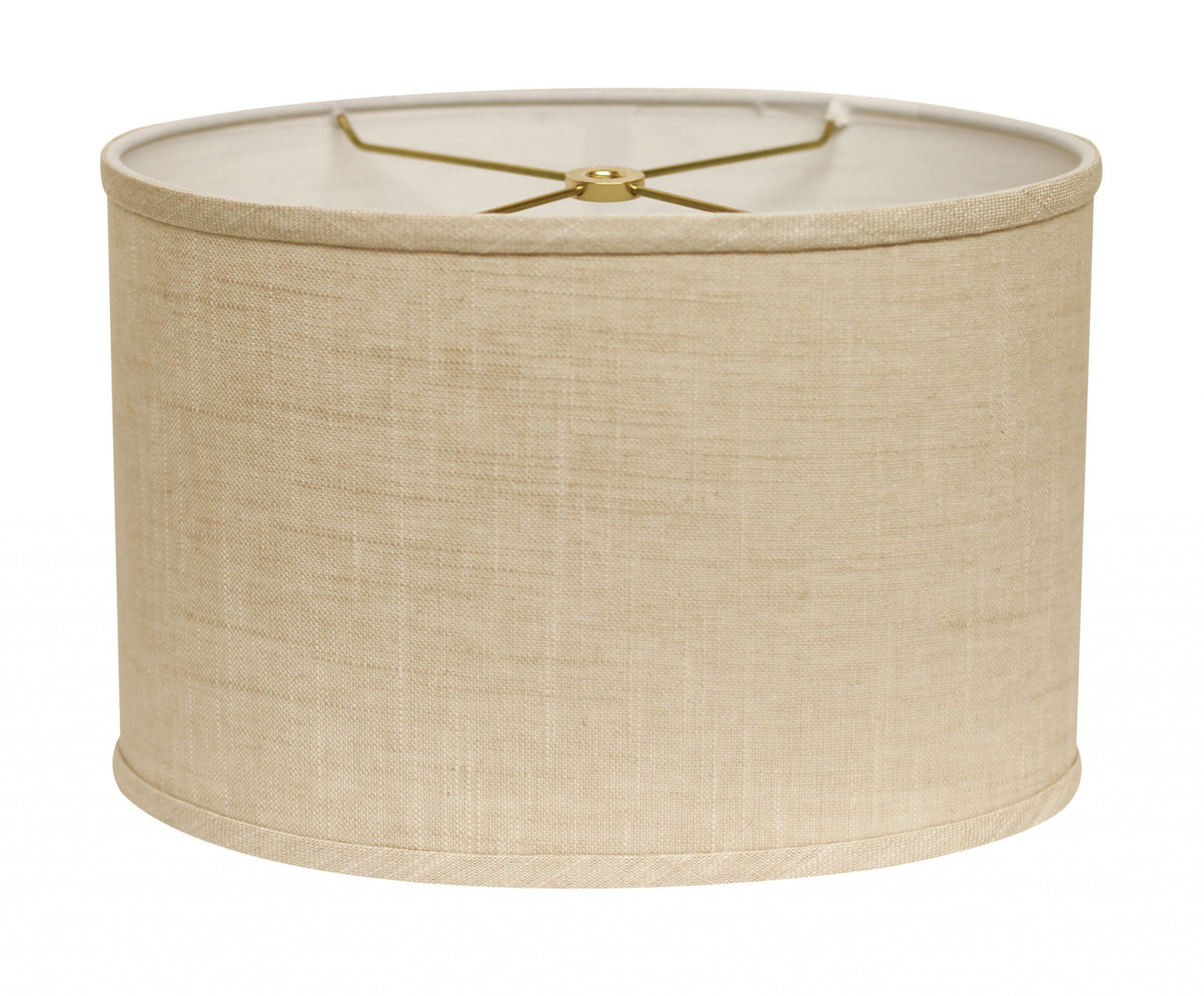 12" Light Wheat Throwback Oval Linen Lampshade