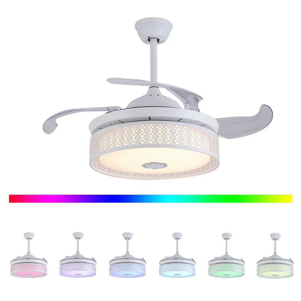 Compact Ceiling Fan And Lamp With Remote