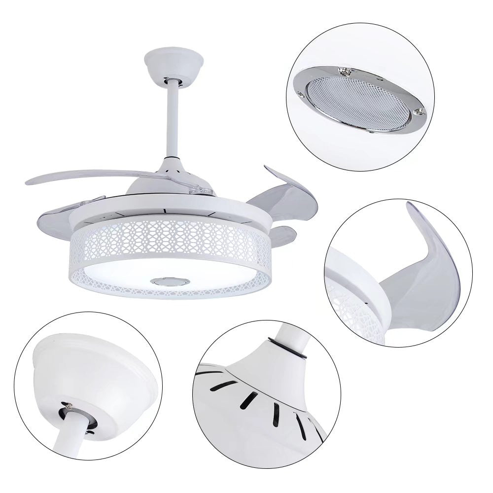 Compact Ceiling Fan And Lamp With Remote