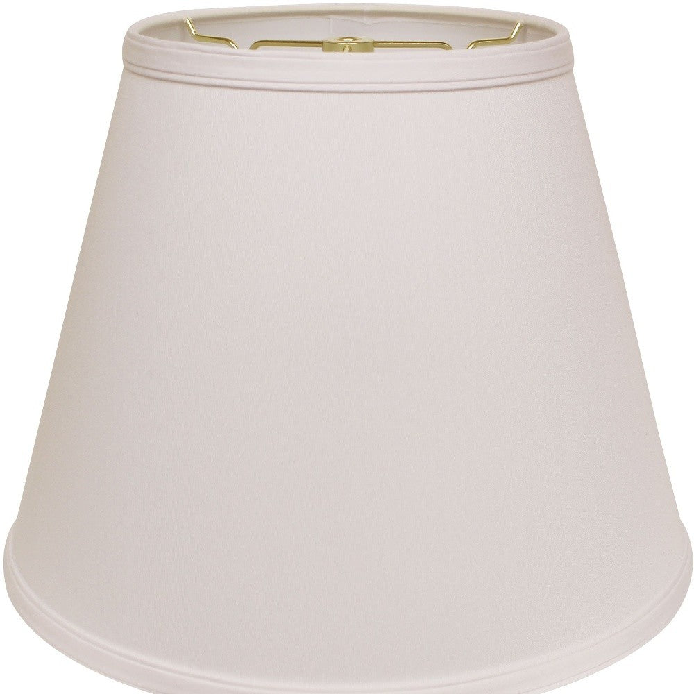 18" White Empire Deep Slanted No Slub Lampshade