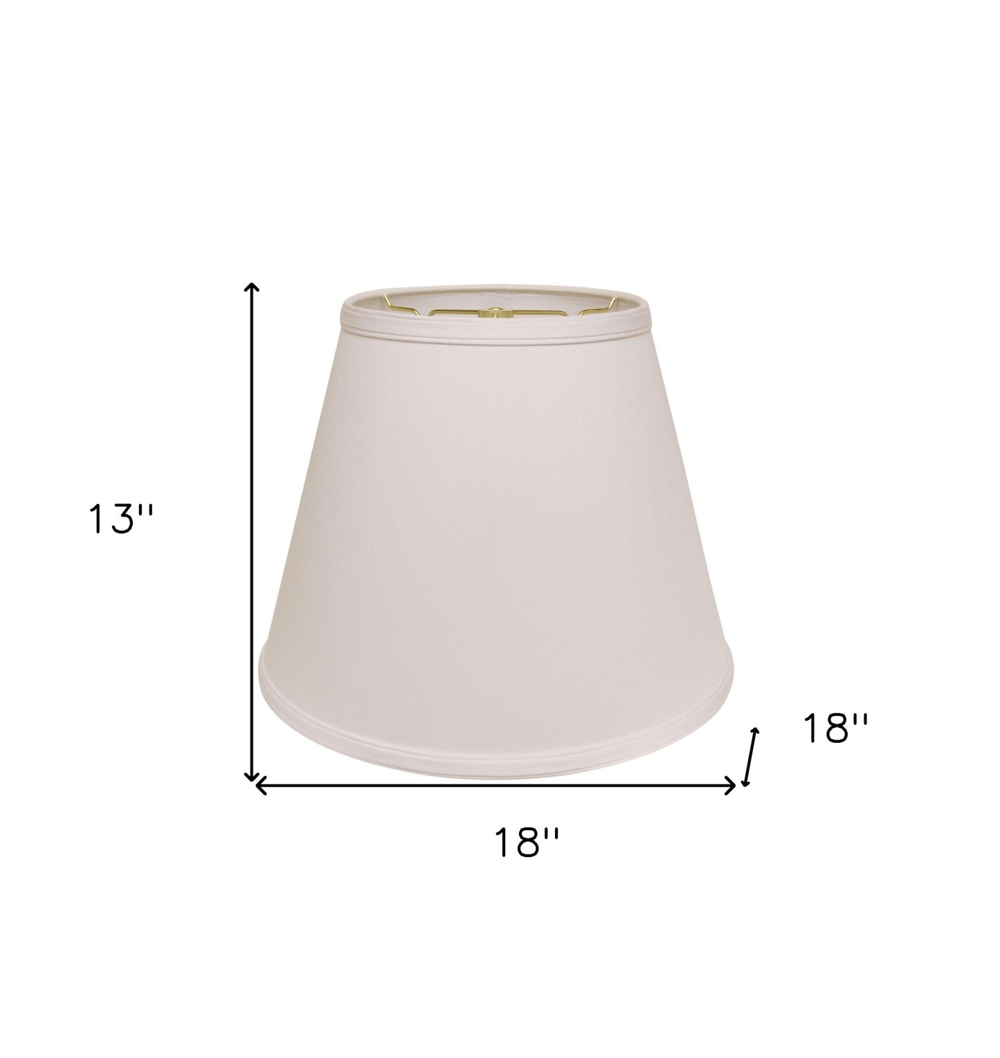 18" White Empire Deep Slanted No Slub Lampshade