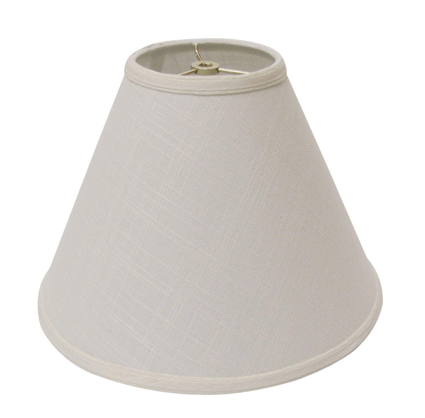 13" Off White Deep Cone Linen Lampshade