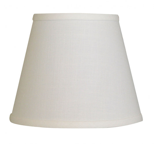 8" White Hardback Empire Linen Lampshade