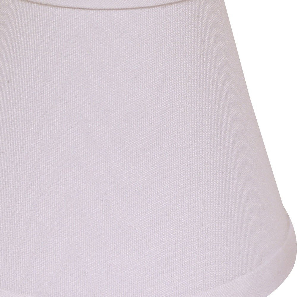 4" White Set of 6 Chandelier No Slub Lampshades