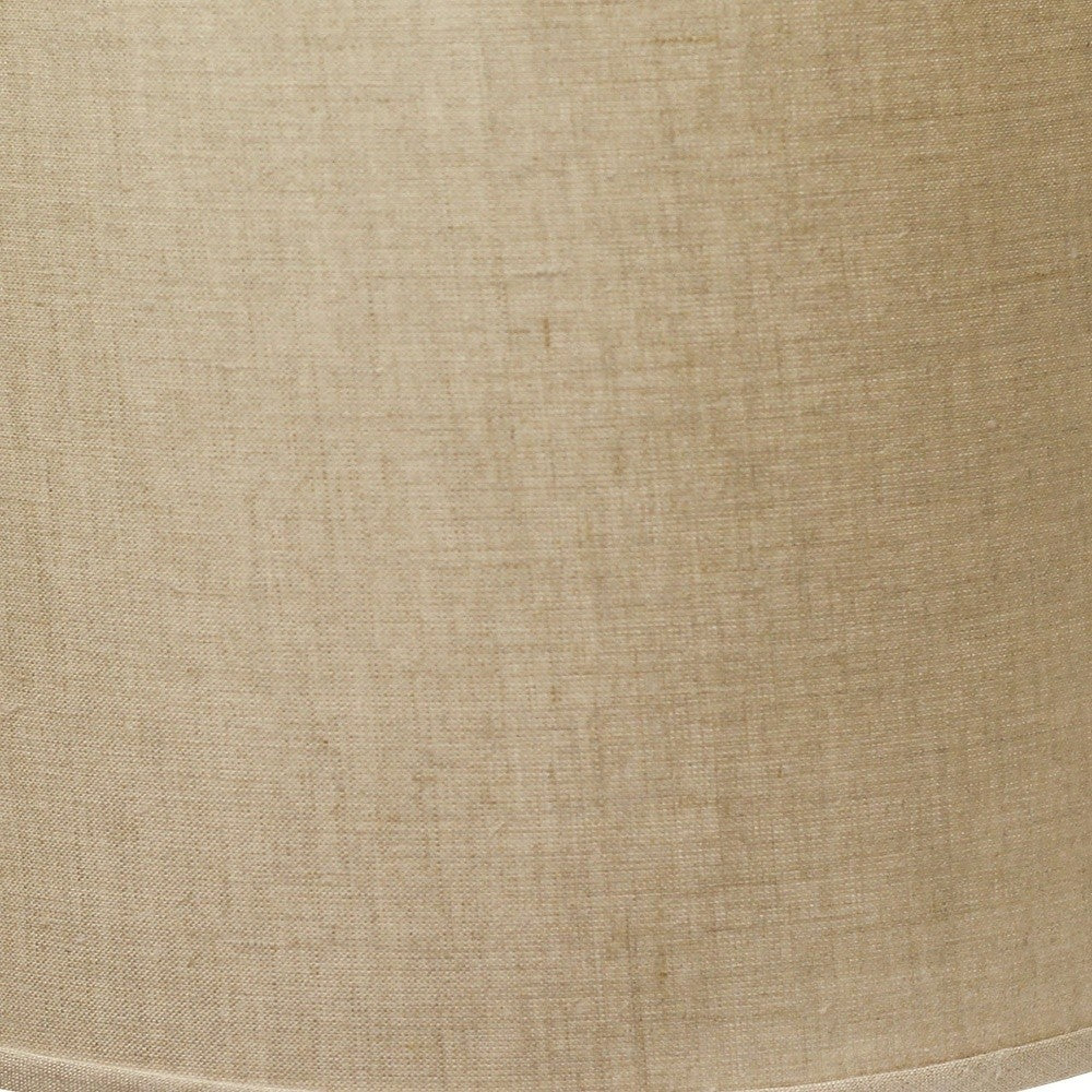 14" Dark Wheat Throwback Drum Linen Lampshade