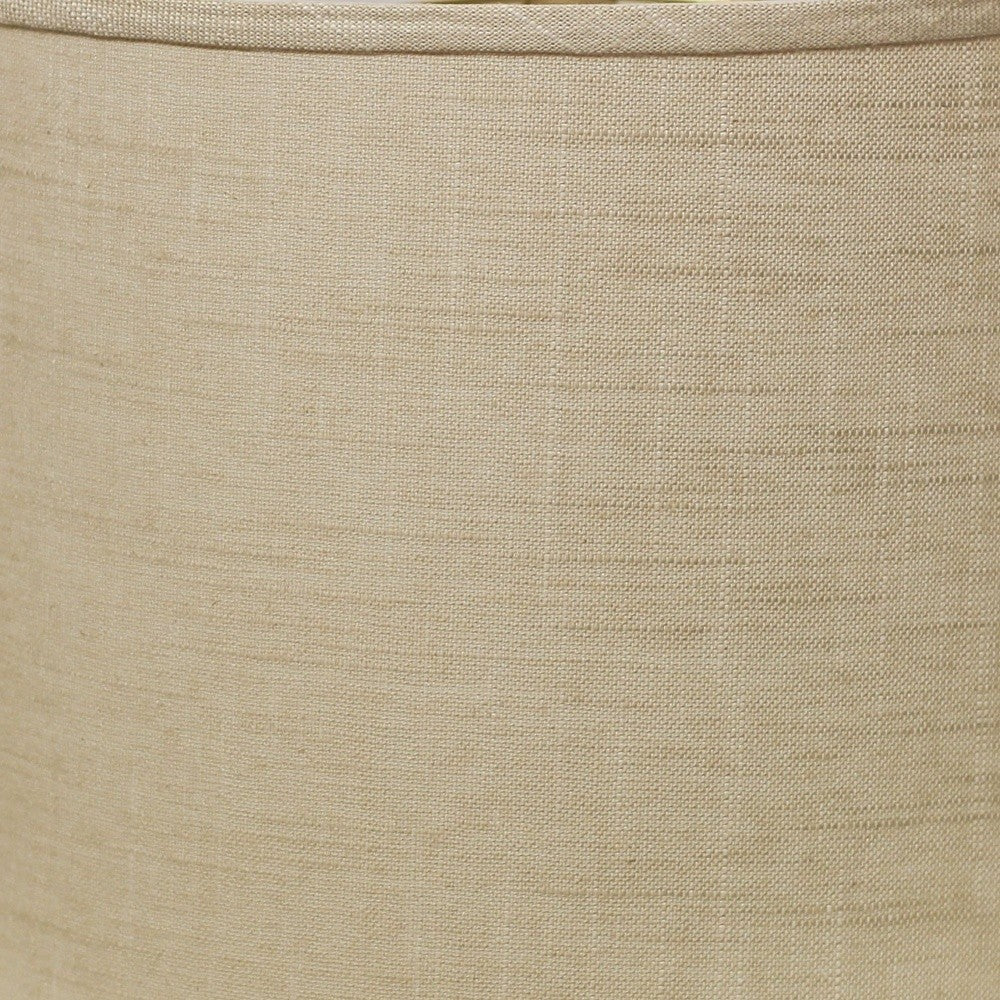 13" Light Wheat Throwback Drum Linen Lampshade