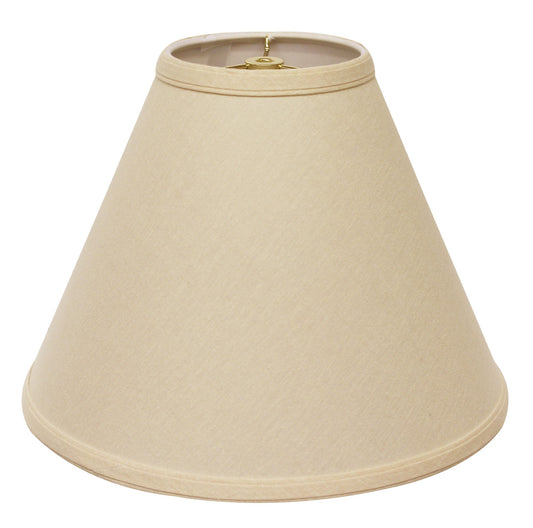 17" Parchment Biege Deep Cone Slanted Linen Lampshade