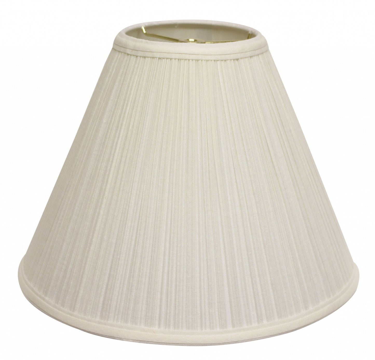 13" White Deep Cone Broadcloth Lampshade