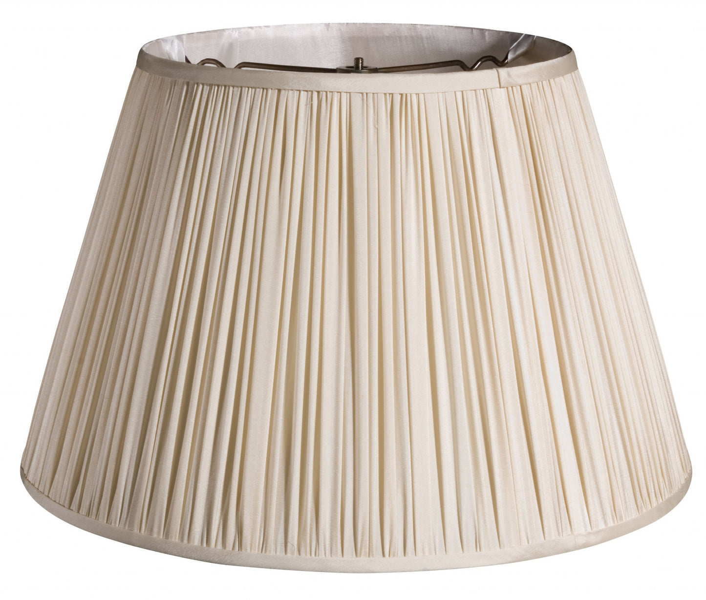 16" Pale Grey Slanted Paperback Pleated Tafetta Lampshade