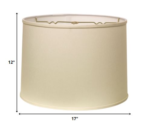 17" Ivory Throwback Drum No Slub Lampshade