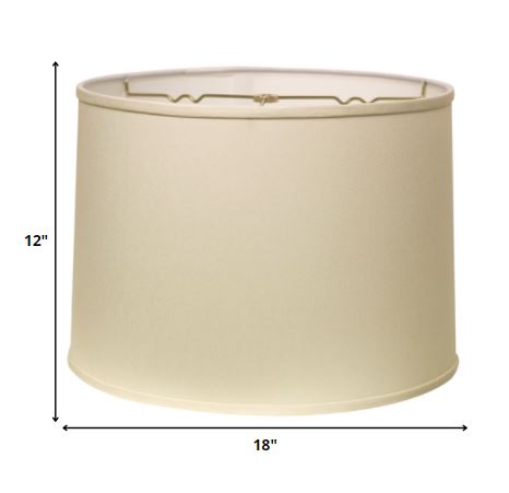 18" Ivory Throwback Drum No Slub Lampshade