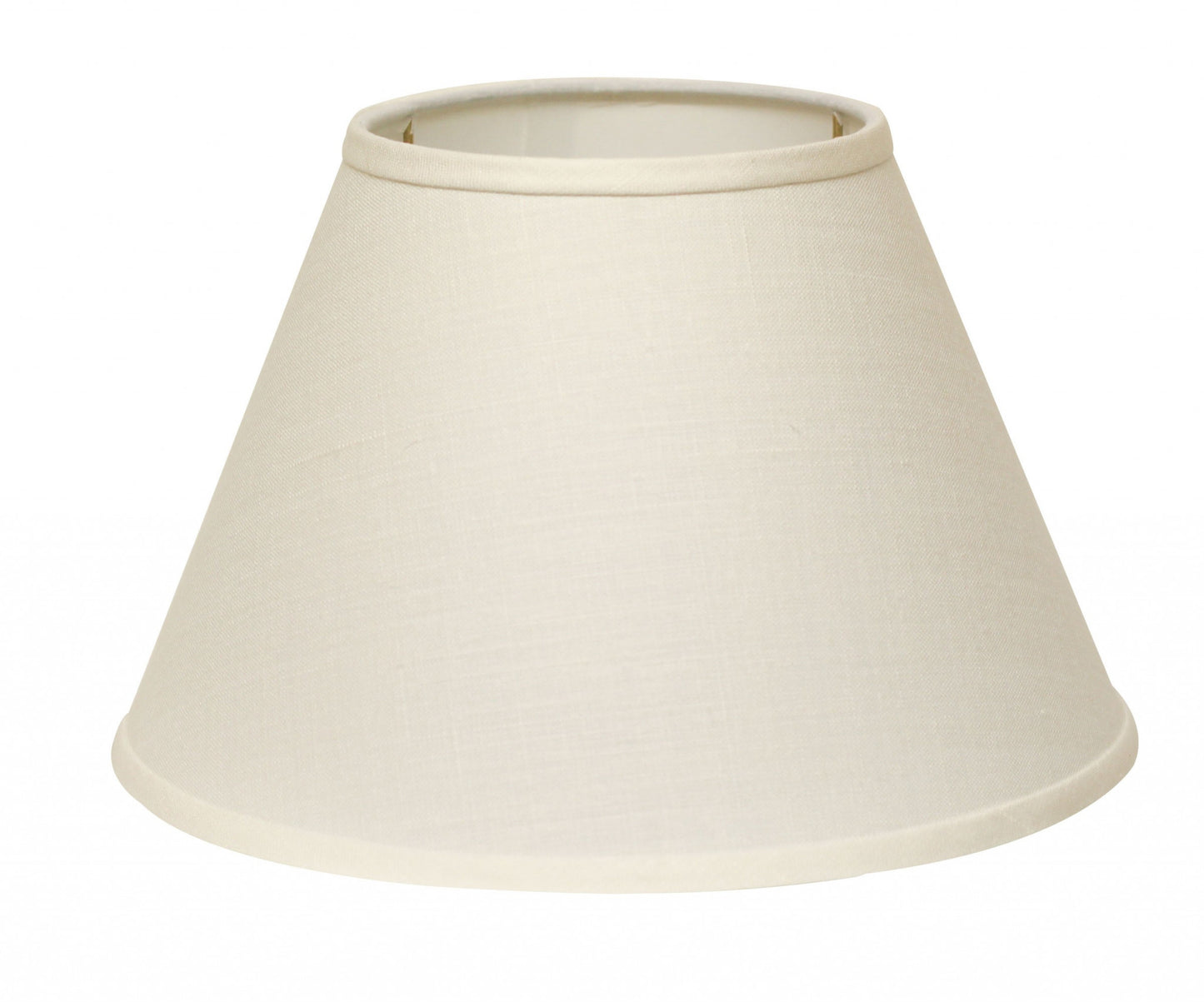 12" White Premium Empire Slanted Linen Lampshade