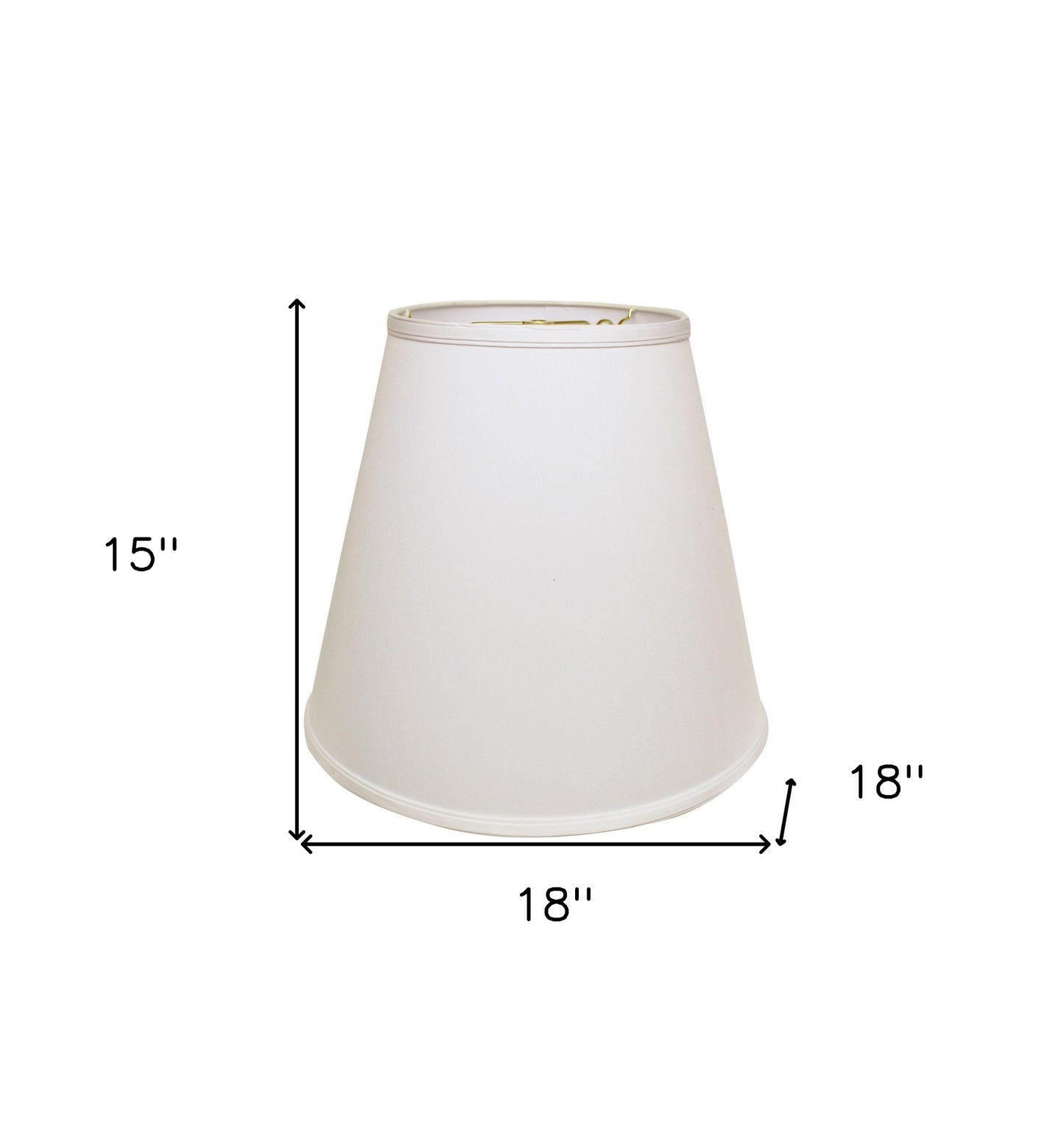 18" White Deep Empire No Slub Lampshade