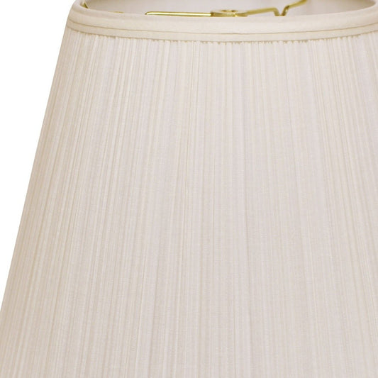 14" White Empire Deep Slanted Broadcloth Lampshade