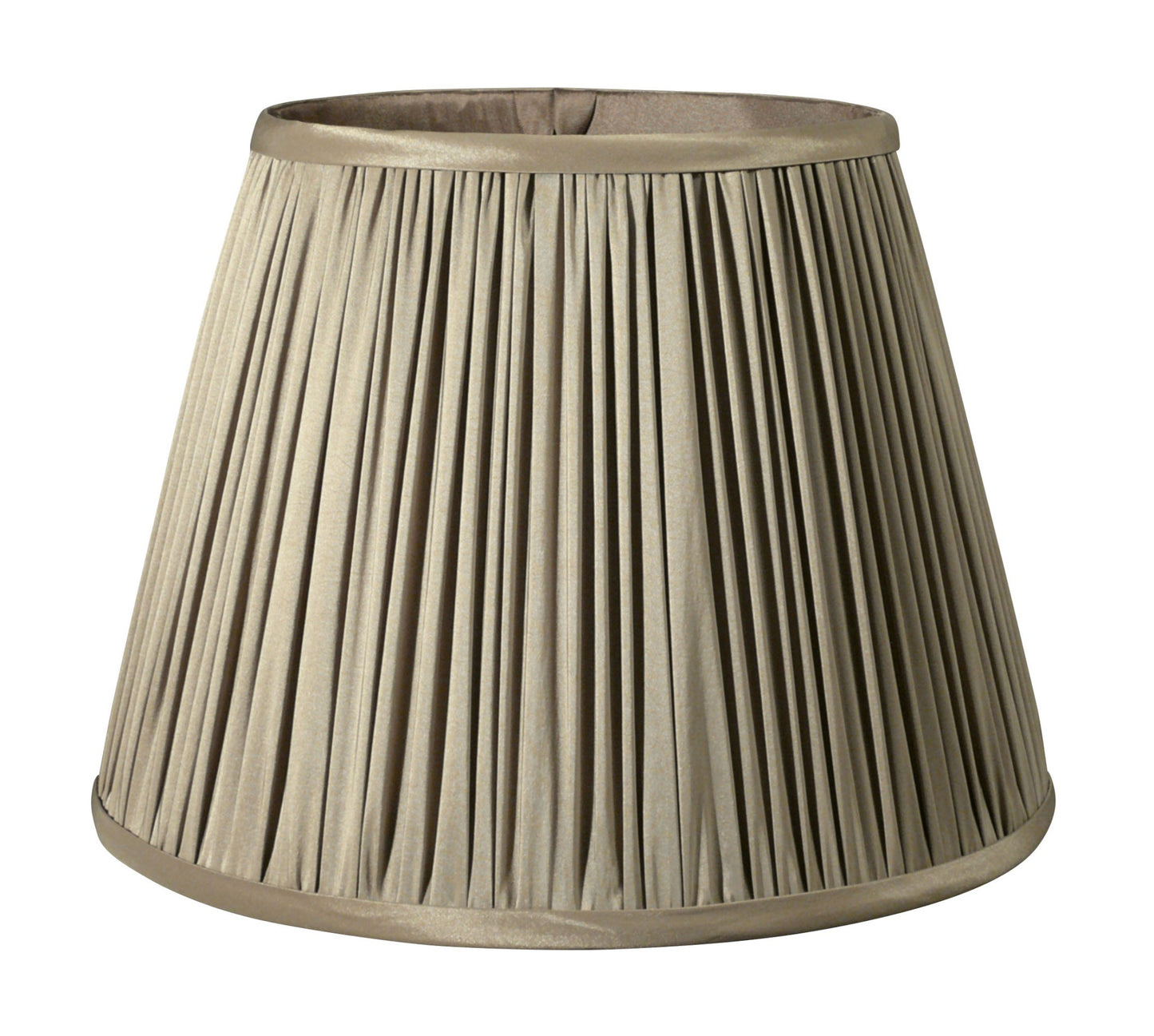 14" Ash Slanted Paperback Pleated Tafetta Lampshade