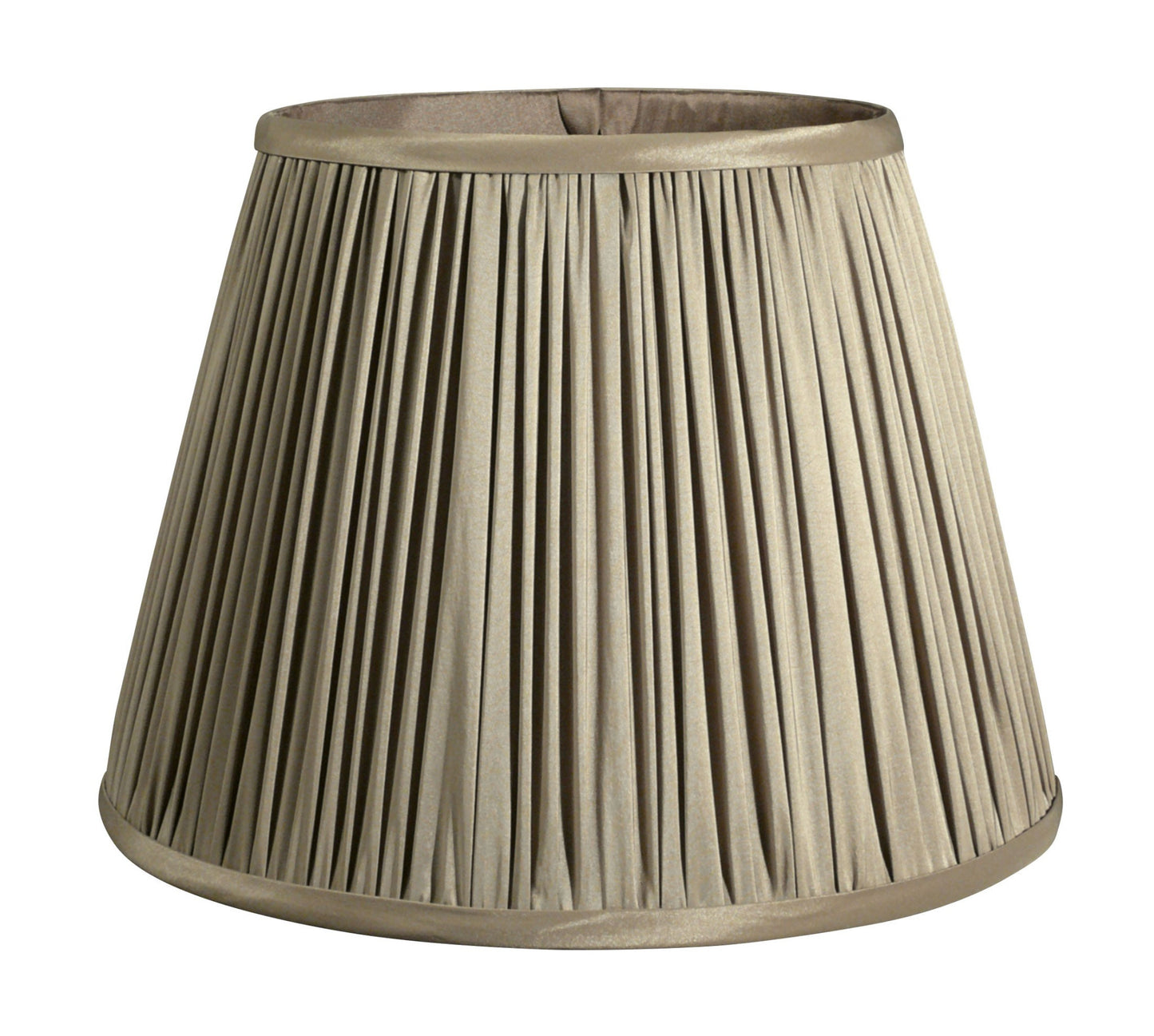 14" Ash Slanted Paperback Pleated Tafetta Lampshade