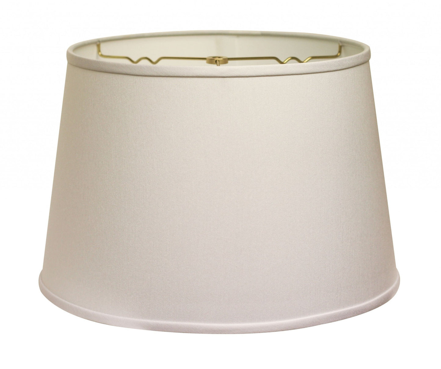 14" White Rounded Empire Slanted No Slub Lampshade