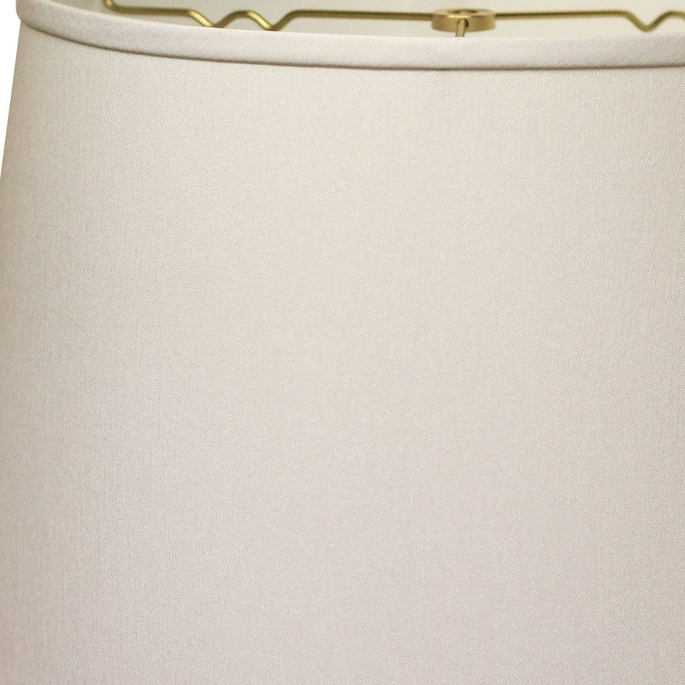 14" White Rounded Empire Slanted No Slub Lampshade