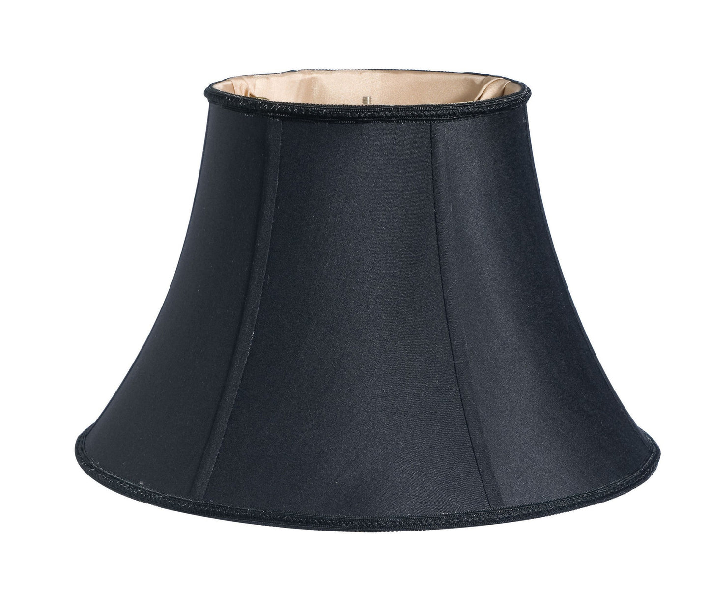 16" Black with Bronze Lining Slanted Oval Paperback Shantung Lampshade