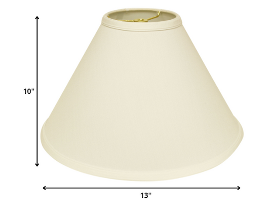 13" Ivory Deep Cone No Slub Lampshade