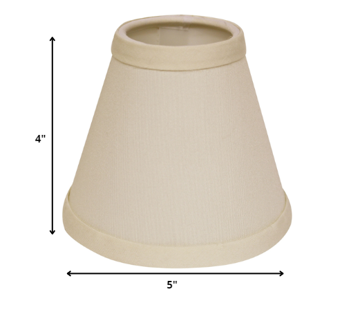 5" Ivory Set of 6 Chandelier No Slub Lampshades