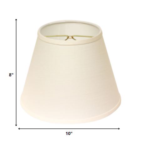 10" White Hardback Empire Linen Lampshade