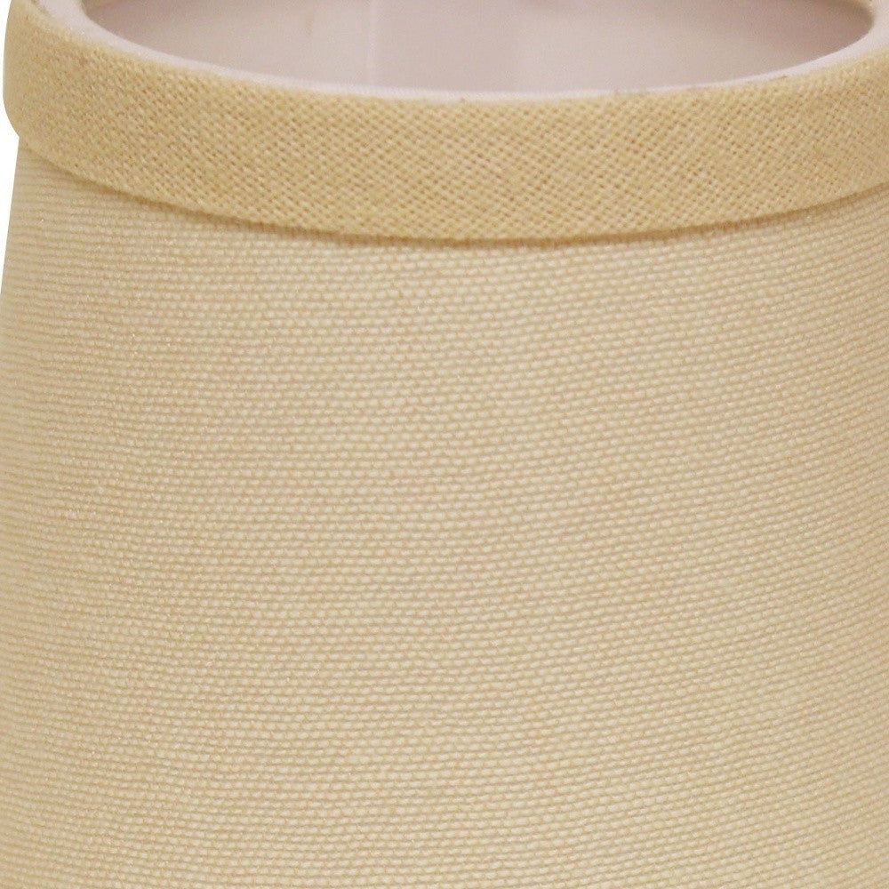 4" Parchment Biege Set of 6 Chandelier Linen Lampshades