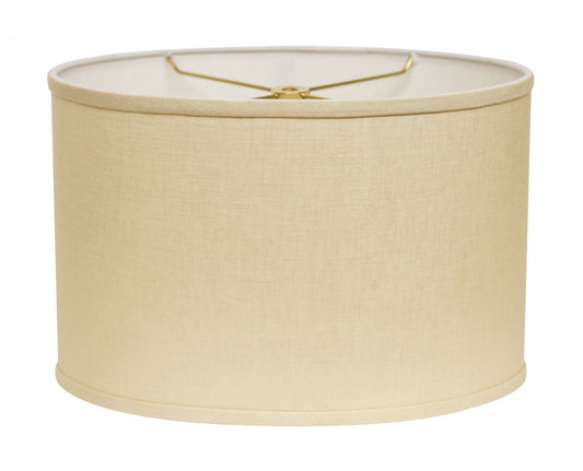 16" Parchment Biege Throwback Oval Linen Lampshade