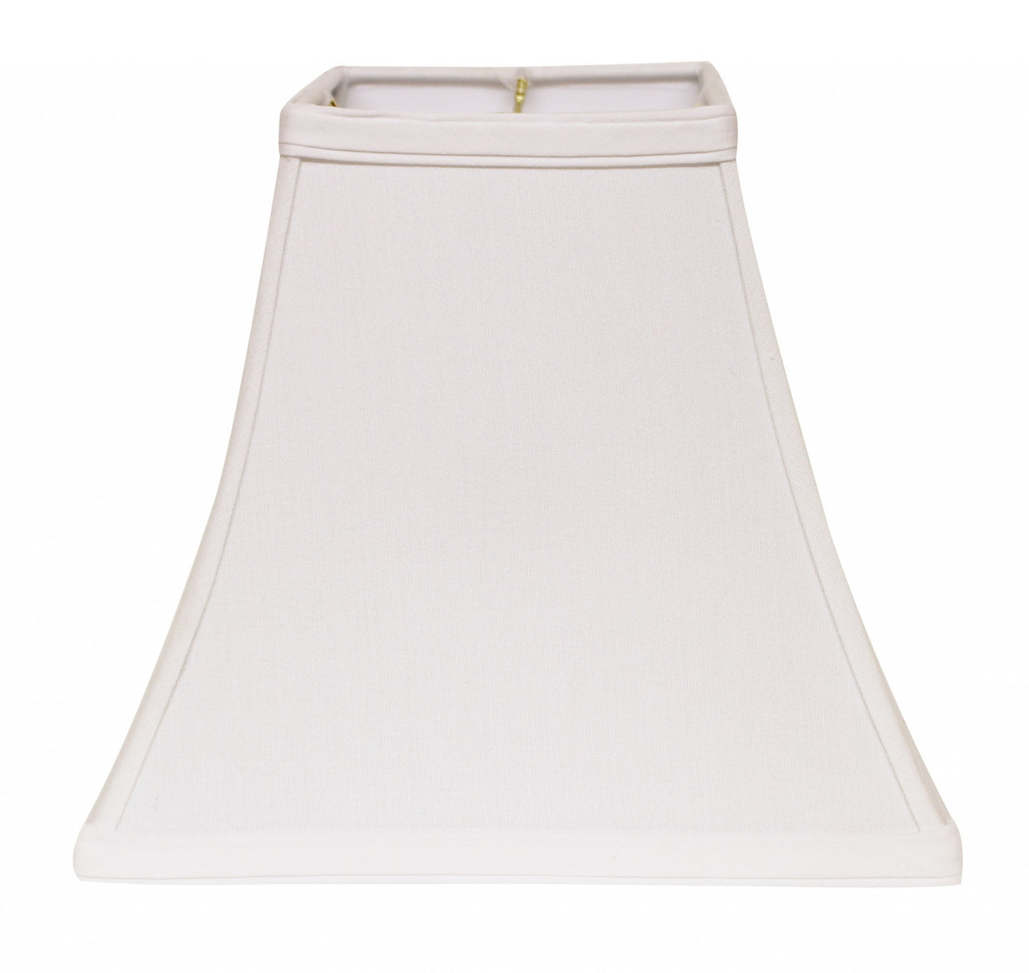 8" White Squre Bell No Slub Lampshade