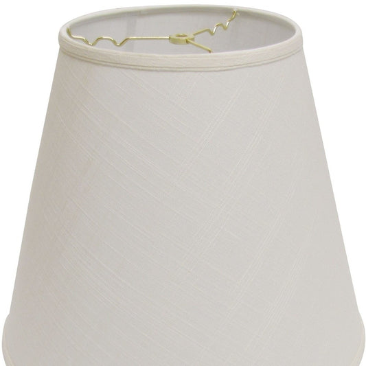 16" White Deep Empire Linen Lampshade