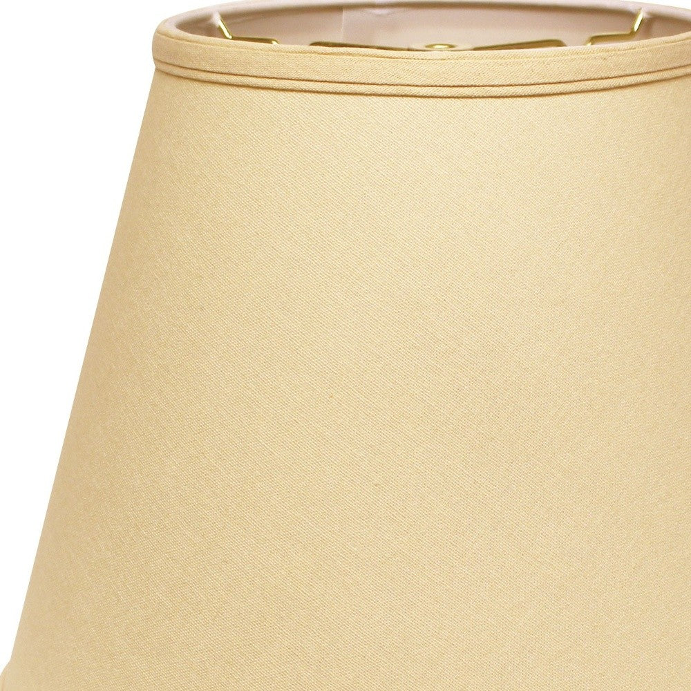 14" Parchment Biege Empire Deep Slanted Linen Lampshade