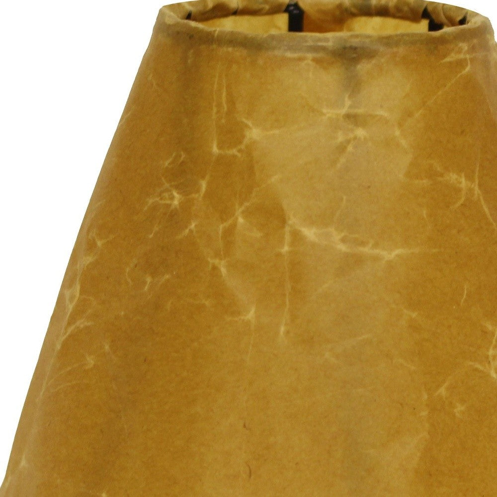 5" Brown Set of 6 Empire Slanted Chandelier Crinkle Oil Paper Lampshades