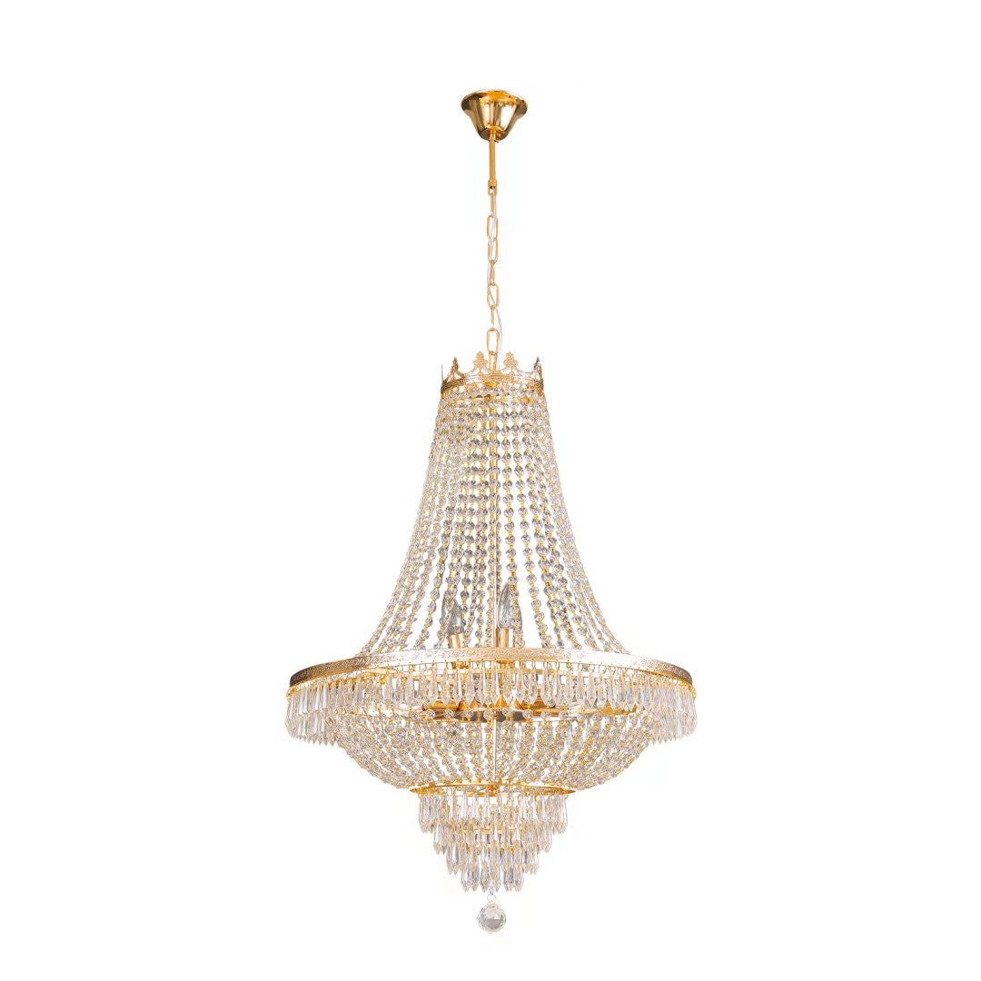 Classy Glam Gold Faux Crystal Chandelier