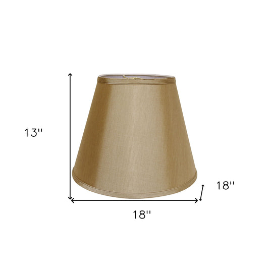 18" Pale Brown Empire Deep Slanted No Slub Lampshade