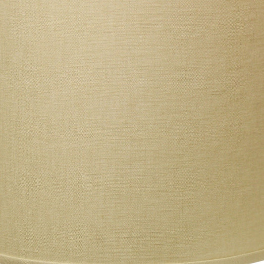 13" Parchment Beige Throwback Drum Linen Lampshade