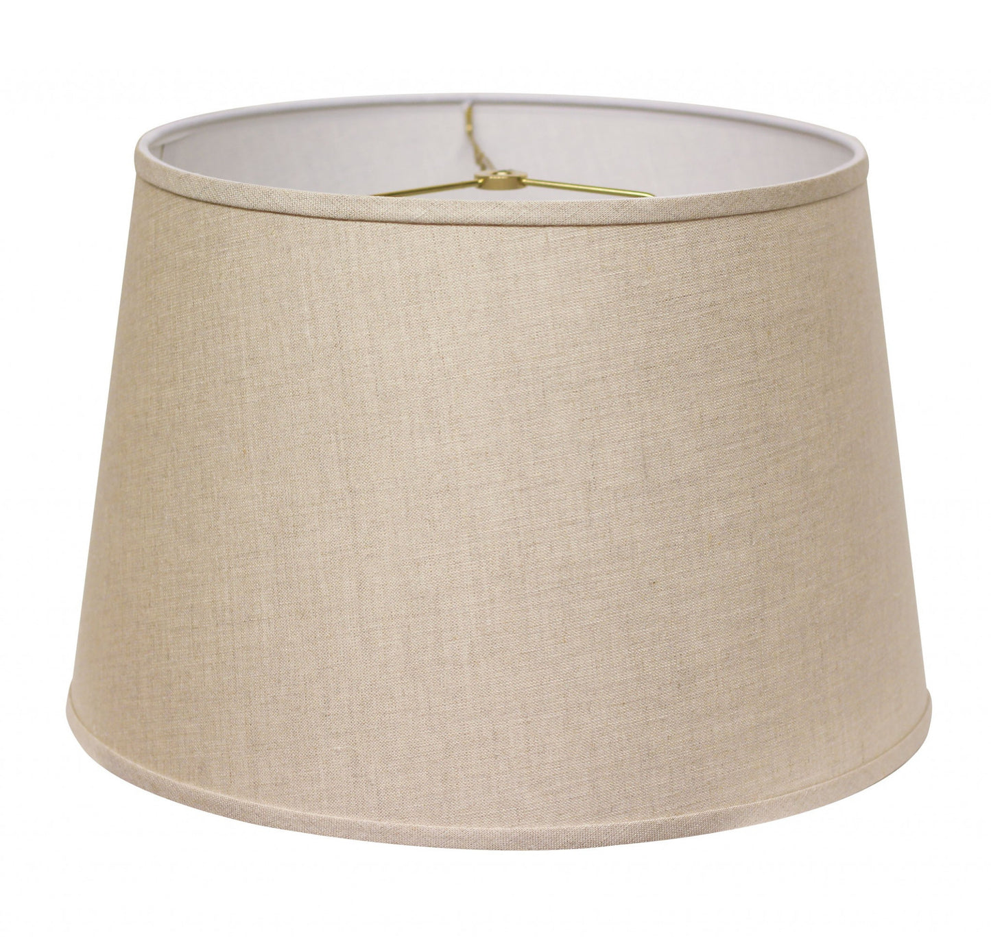 14" Dark Wheat Rounded Empire Slanted Linen Lampshade