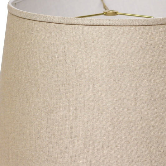 16" Dark Wheat Rounded Empire Slanted Linen Lampshade